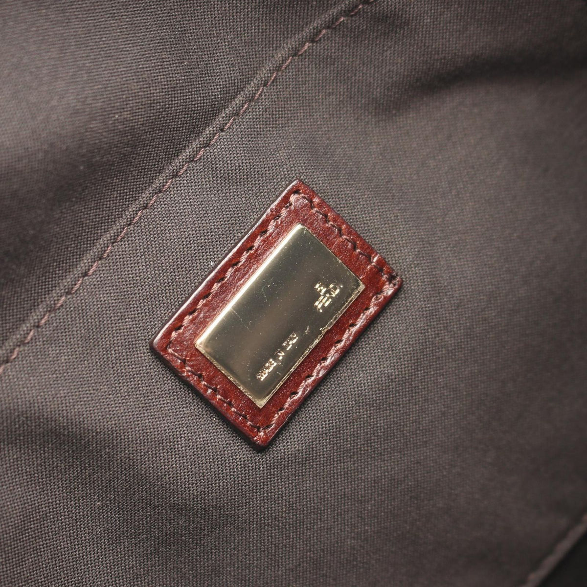 Fendi Shoulder Bag Zucchi Beige Canvas Leather — view 4