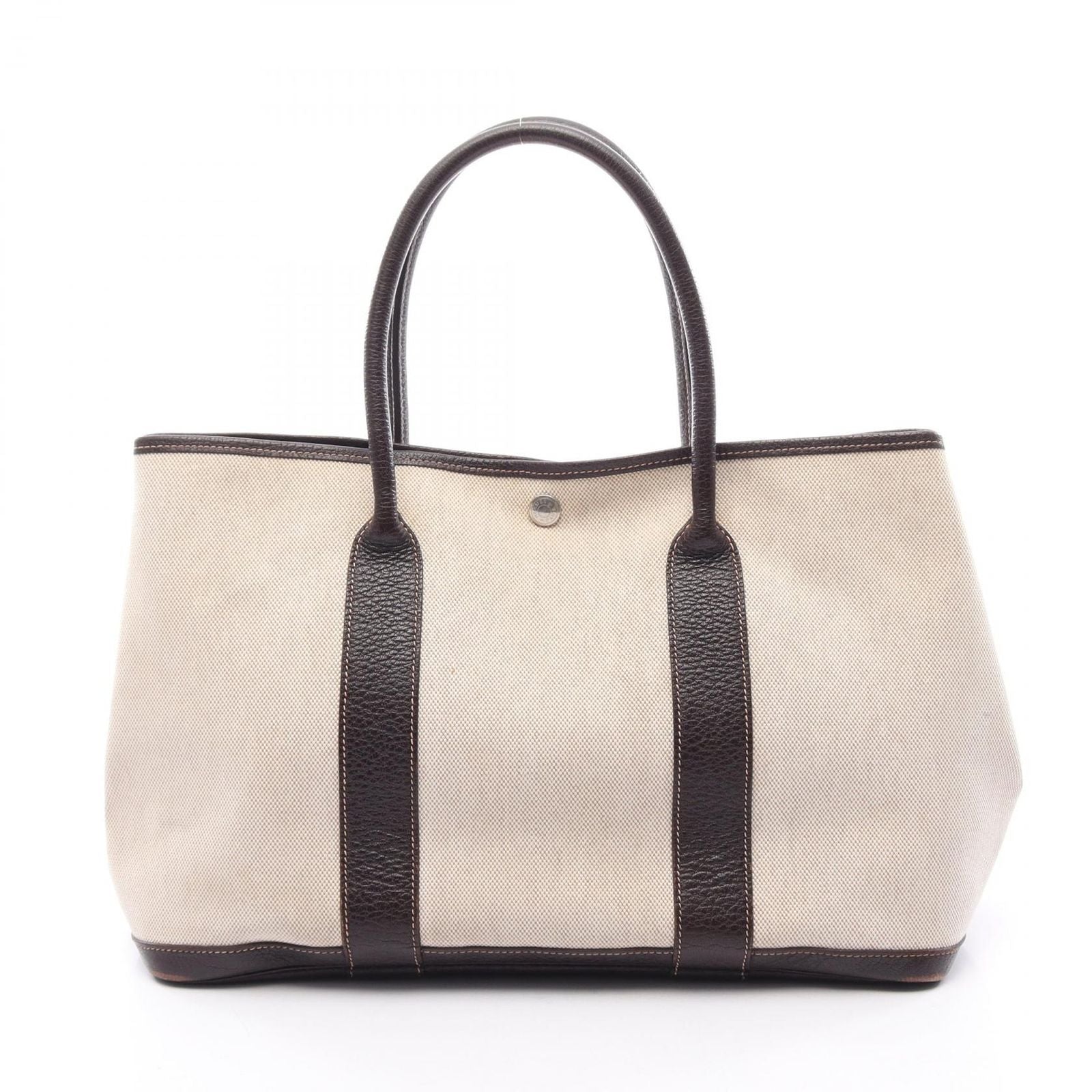 Hermes Tote Garden Party PM Ecru Brown
