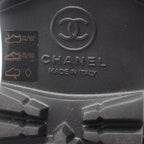 Chanel Boots CC Logo Tweet Pattern Snow Nylon Leather — view 6
