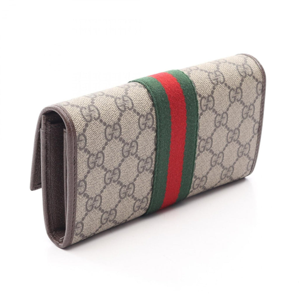 Gucci Bi Foldlong Wallet Ophidia GG Spuri Beige Leather Bi Foldwallet — view 2