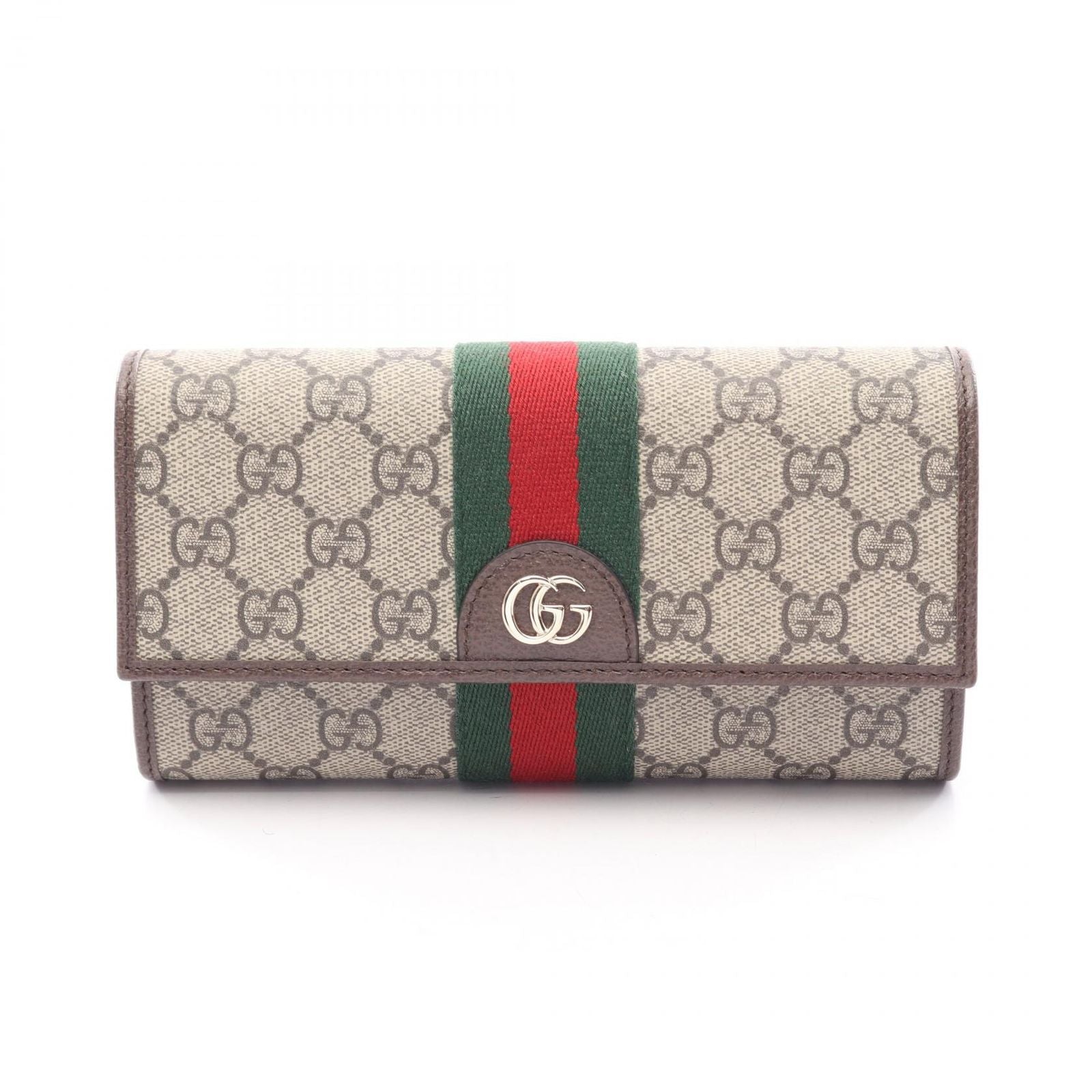 Gucci Bi Foldlong Wallet Ophidia GG Spuri Beige Leather Bi Foldwallet