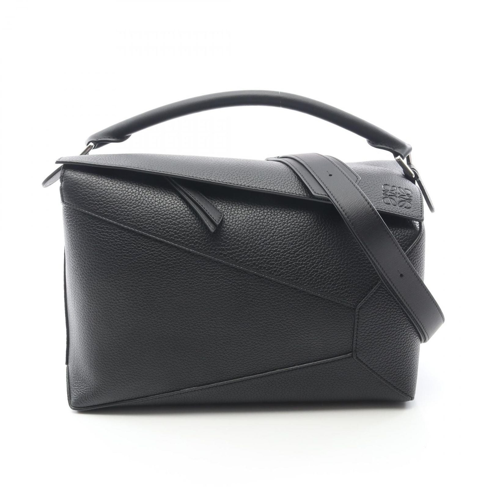 Loewe Puzzle Edge 2-Way Black Leather Shoulder