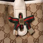 Gucci Tote Bag Ivory White Sherry Line — view 5