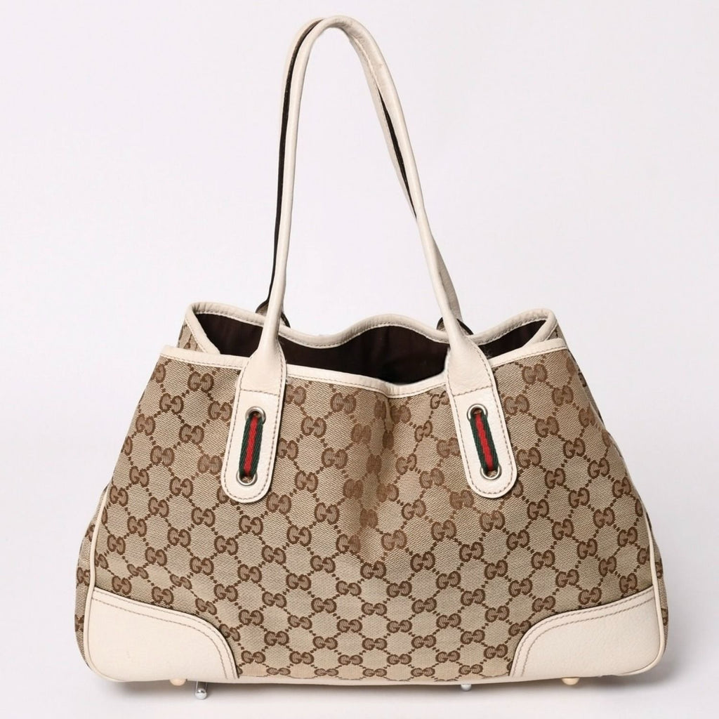 Gucci Tote Bag Ivory White Sherry Line — view 2