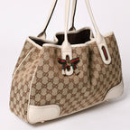 Gucci Tote Bag Ivory White Sherry Line — view 3