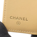 Chanel Tri Foldwallet Classic Flap Wallet Quilted Beige Caviar Leather — view 5