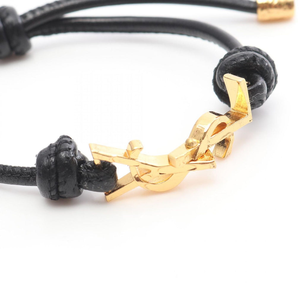 Saint Laurent Sanro Lampari Paris Bracelet Cassandra Black Leather — view 3