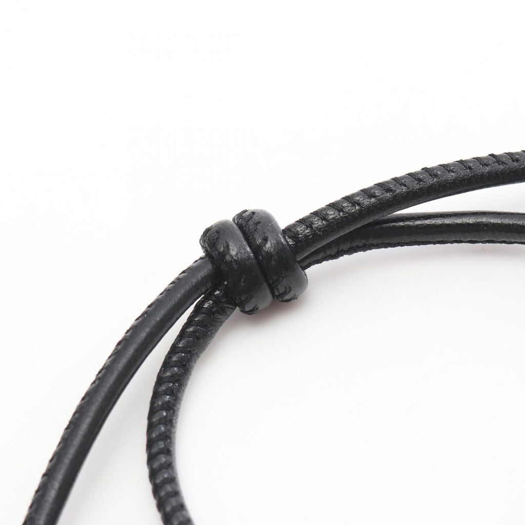 Saint Laurent Sanro Lampari Paris Bracelet Cassandra Black Leather — view 4
