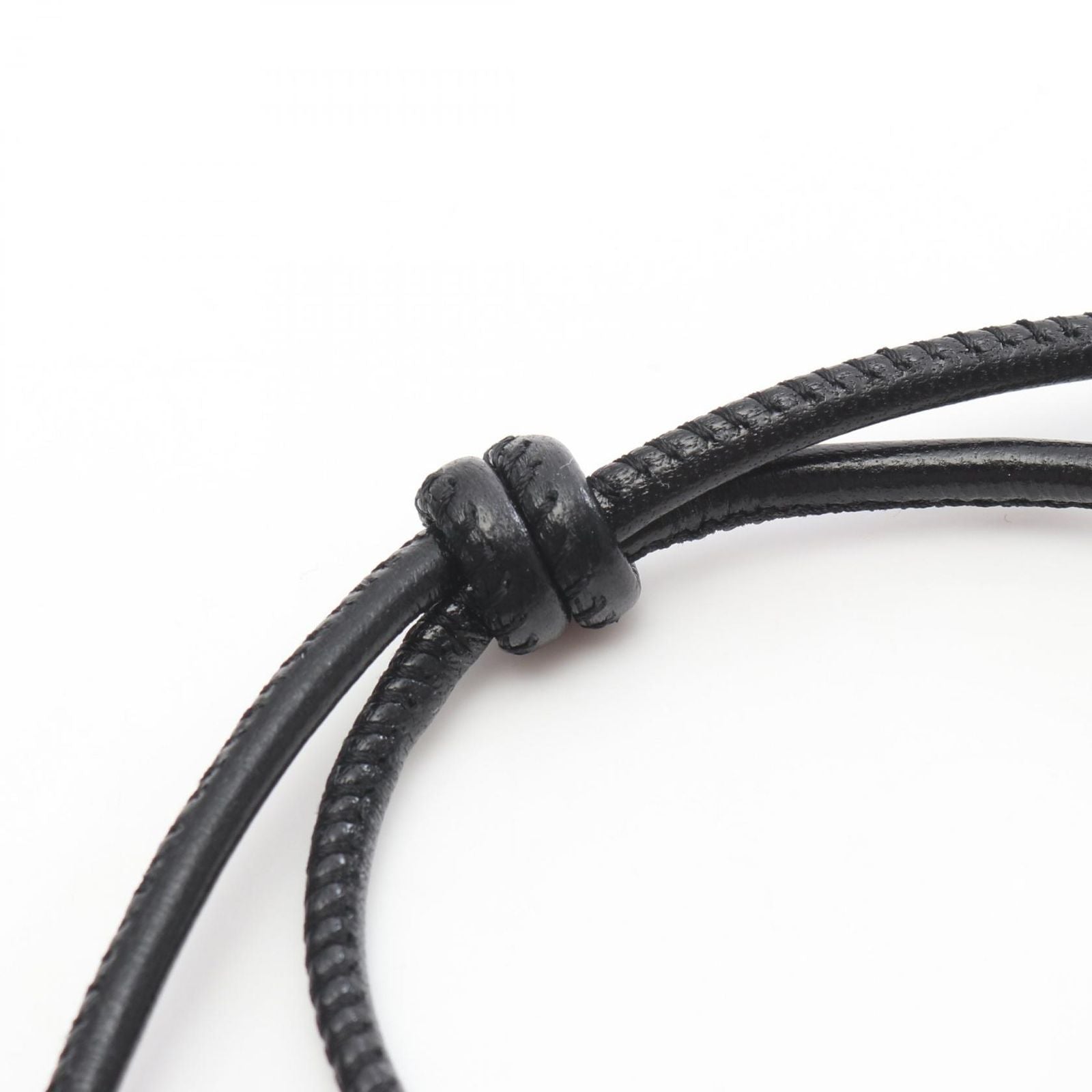Saint Laurent Sanro Lampari Paris Bracelet Cassandra Black Leather — view 4