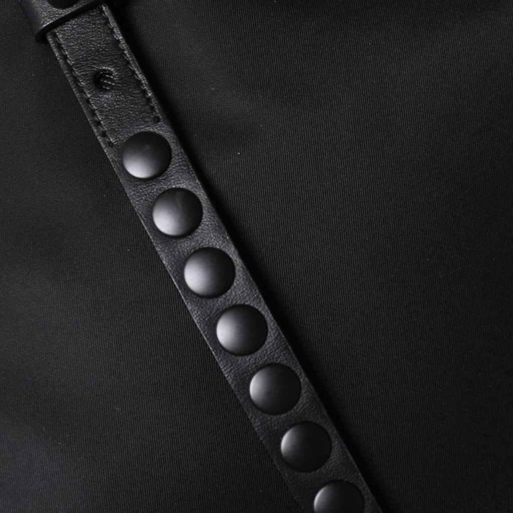 Prada Nylon Shoulder Bag Black Studded 2-Way Matte — view 7