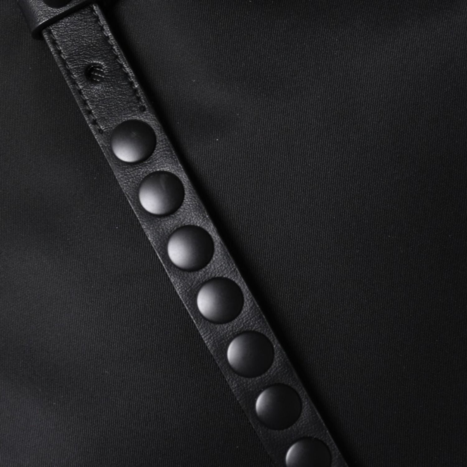 Prada Nylon Shoulder Bag Black Studded 2-Way Matte — view 7