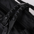 Prada Nylon Shoulder Bag Black Studded 2-Way Matte — view 6