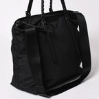 Prada Nylon Shoulder Bag Black Studded 2-Way Matte — view 3