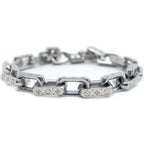 Louis Vuitton Bracelet Mini Monogram Chain Silver