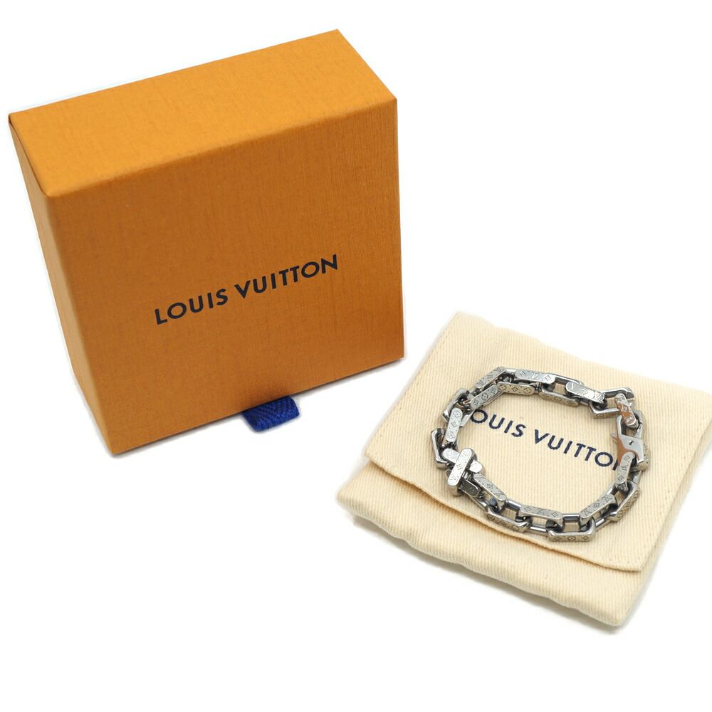 Louis Vuitton Bracelet Mini Monogram Chain Silver — view 8