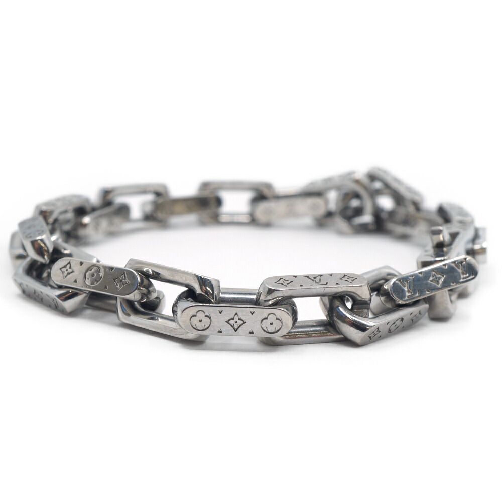 Louis Vuitton Bracelet Mini Monogram Chain Silver — view 2