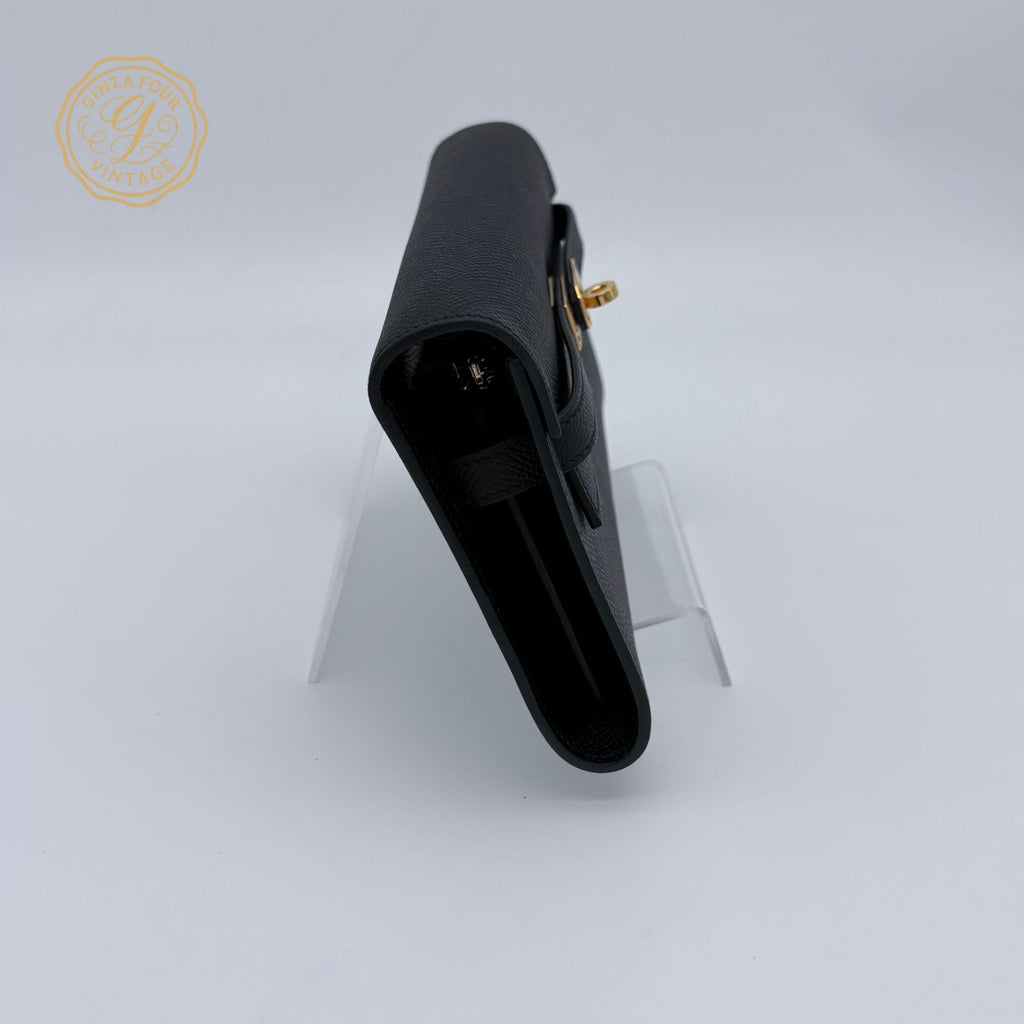 Hermes Kelly Long Tougo Epsom Black Gold — view 4