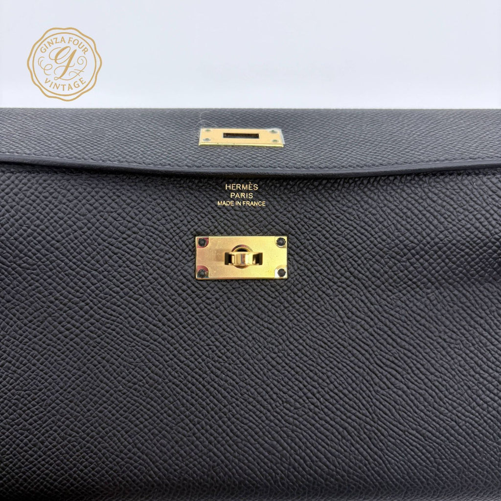 Hermes Kelly Long Tougo Epsom Black Gold — view 8