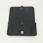 Hermes Dogon GM Duo Wallet Togo Noir Black Silver Coin Purse — view 5