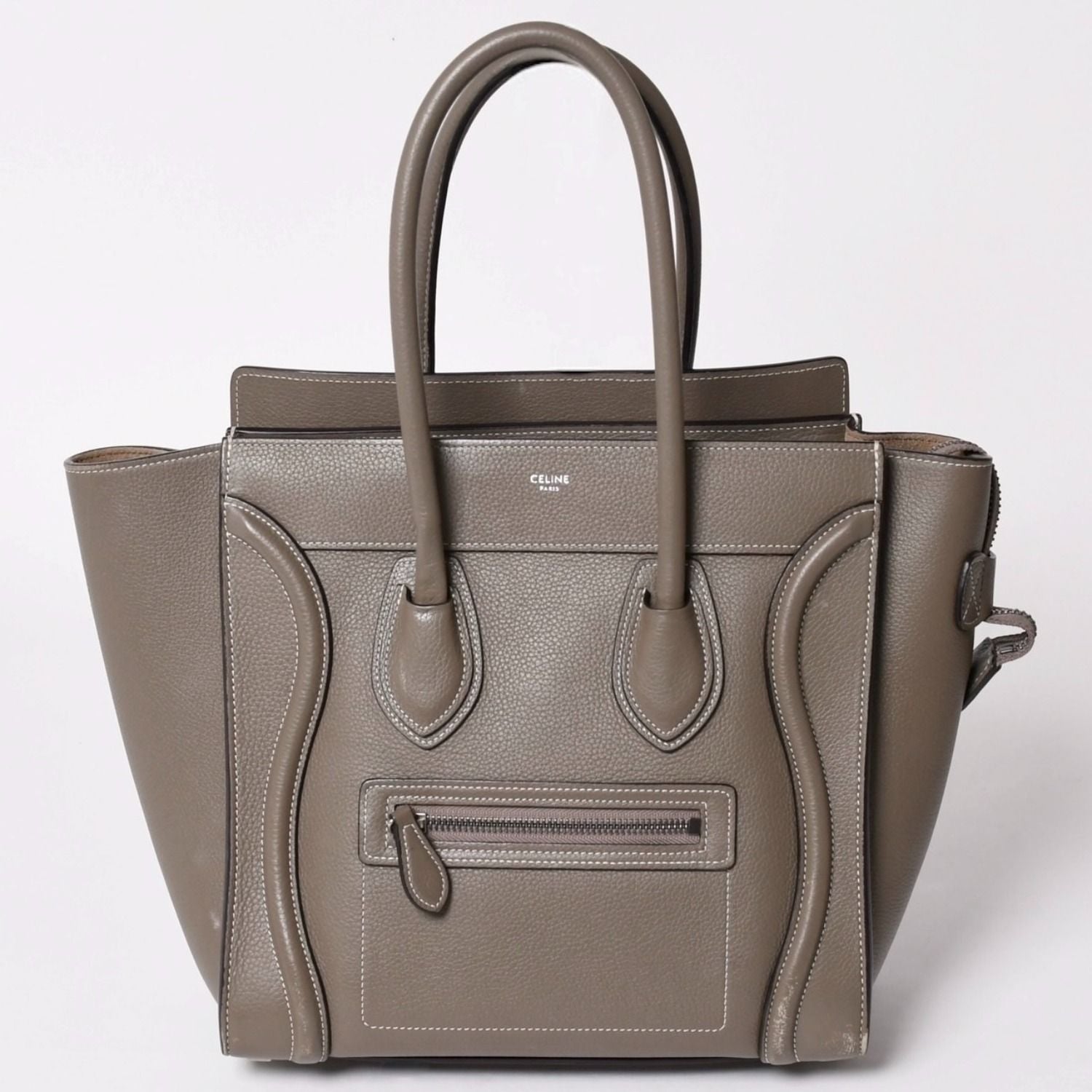 Celine Bag Luggage Micro Slim Gray Handbag Hedi Slimane