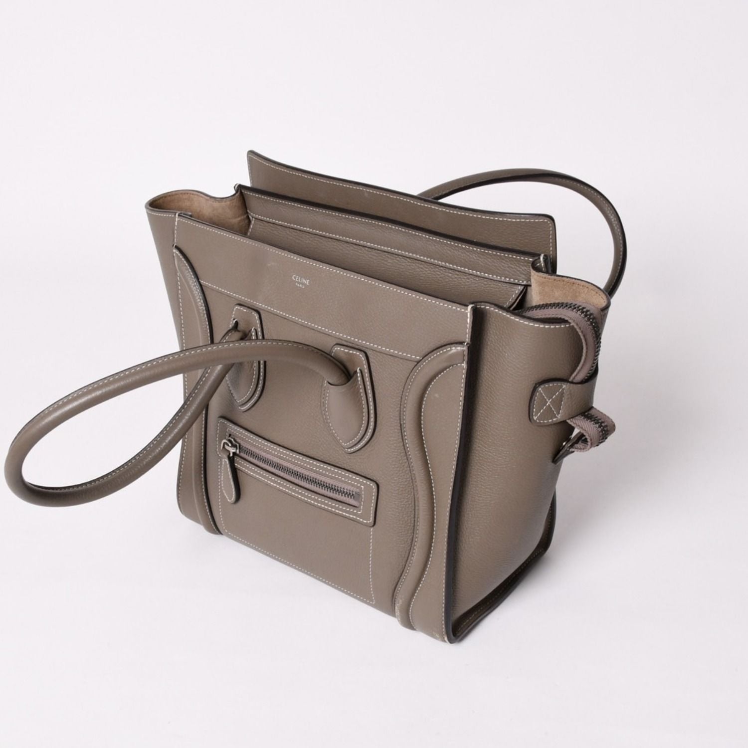 Celine Bag Luggage Micro Slim Gray Handbag Hedi Slimane — view 4