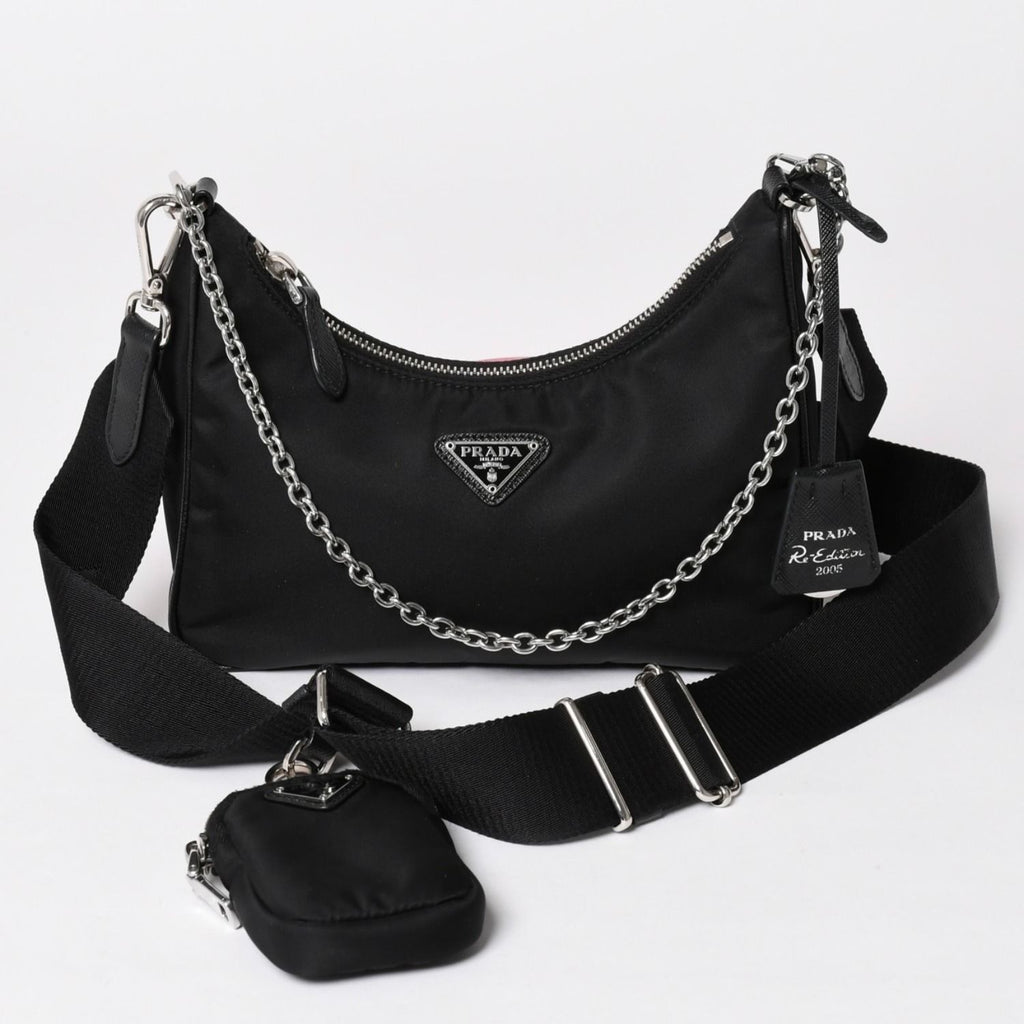 Prada Hobo Nylon Black