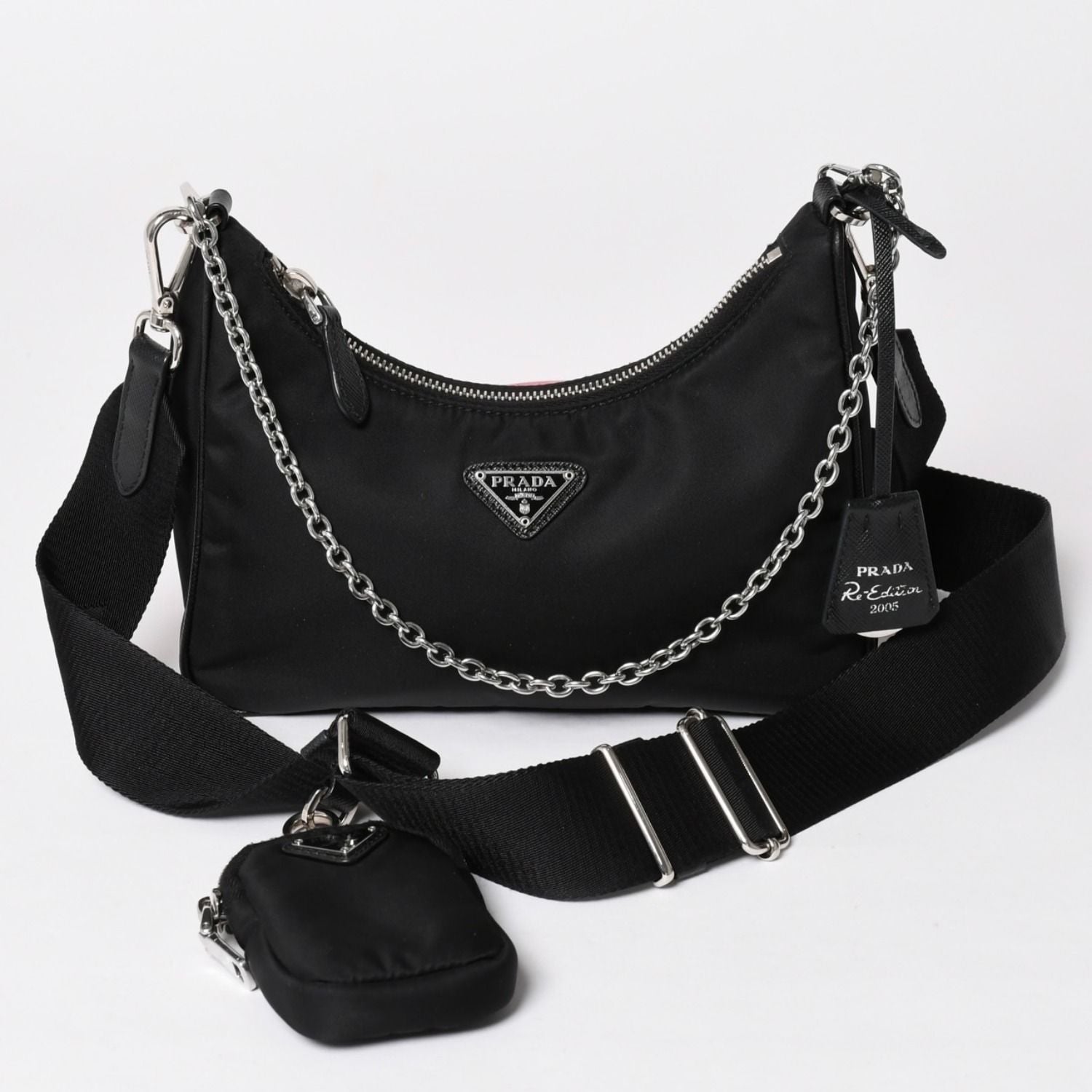 Prada Hobo Nylon Black