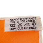 Hermes Carre 90 Vif Argent Silver Drop Scarf Silk Orange — view 8