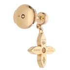 Louis Vuitton 18k Pink Gold Diamond Monogram Detail Earrings — view 2
