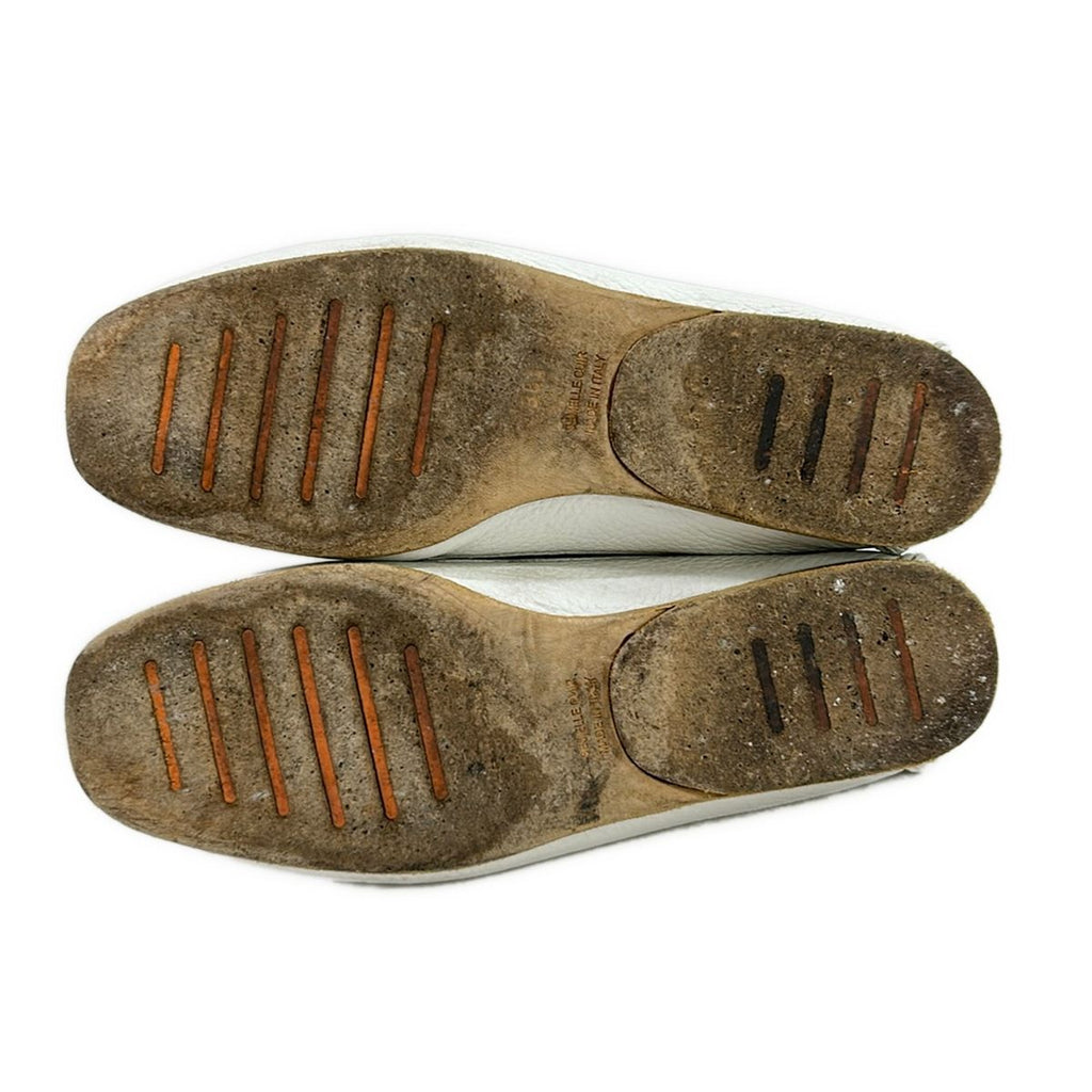 Hermes Shoes 36 White Moccasins Ribbon Leather — view 4