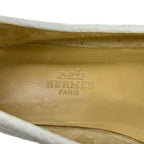 Hermes Shoes 36 White Moccasins Ribbon Leather — view 5