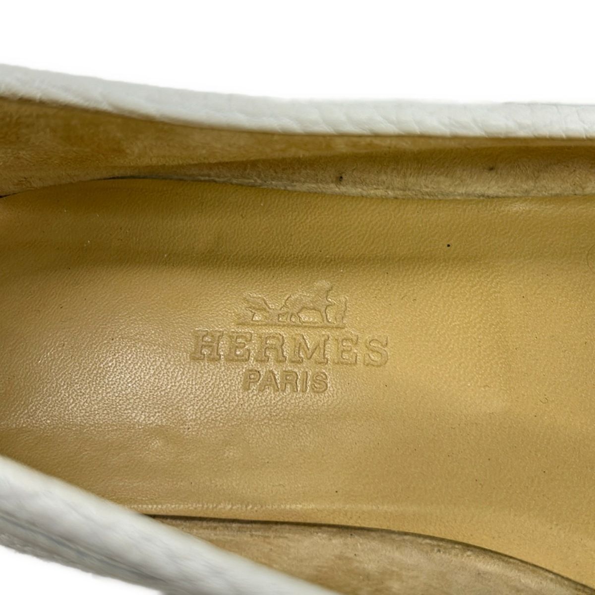Hermes Shoes 36 White Moccasins Ribbon Leather — view 5