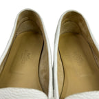 Hermes Shoes 36 White Moccasins Ribbon Leather — view 9