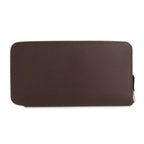 Hermes Azap Long Silk in Mocha Color Zip Around Wallet