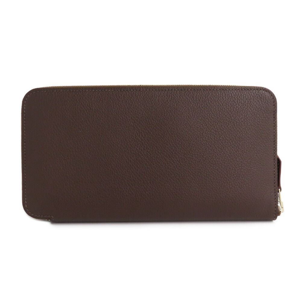 Hermes Azap Long Silk in Mocha Color Zip Around Wallet