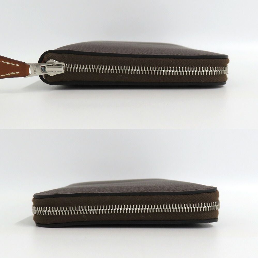 Hermes Azap Long Silk in Mocha Color Zip Around Wallet — view 4