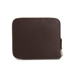 Hermes Azap Compact Silk in Mocha Color Zip Around Wallet
