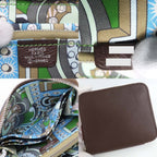 Hermes Azap Compact Silk in Mocha Color Zip Around Wallet — view 7