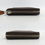 Hermes Azap Compact Silk in Mocha Color Zip Around Wallet — view 4