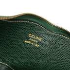 Celine Case Dark Green Beige Leaf Leather Shoulder — view 4