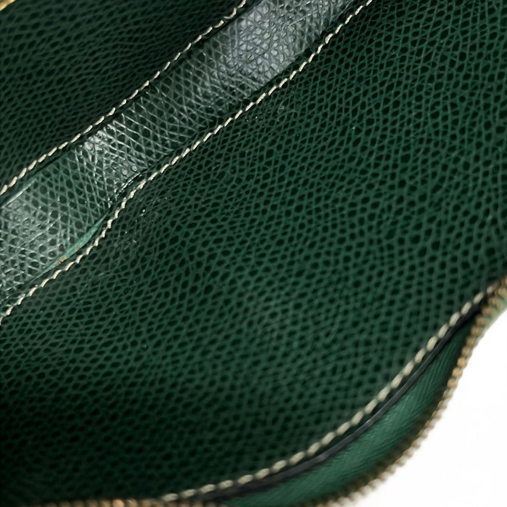 Celine Case Dark Green Beige Leaf Leather Shoulder — view 5