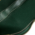 Celine Case Dark Green Beige Leaf Leather Shoulder — view 5