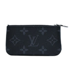 Louis Vuitton Pochette Cles Coin Purse Monogram Eclipse Black — view 3