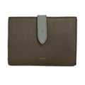 Celine Bifold Wallet Strap Pebble Mineral Leather