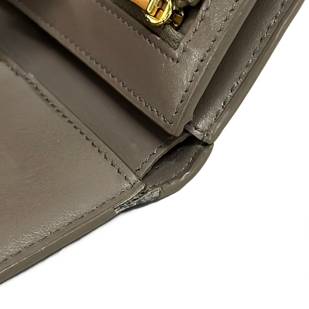 Celine Bifold Wallet Strap Pebble Mineral Leather — view 7