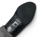 Hermes Paris Loafers Leather Shoes Black Gold Moccasins — view 8