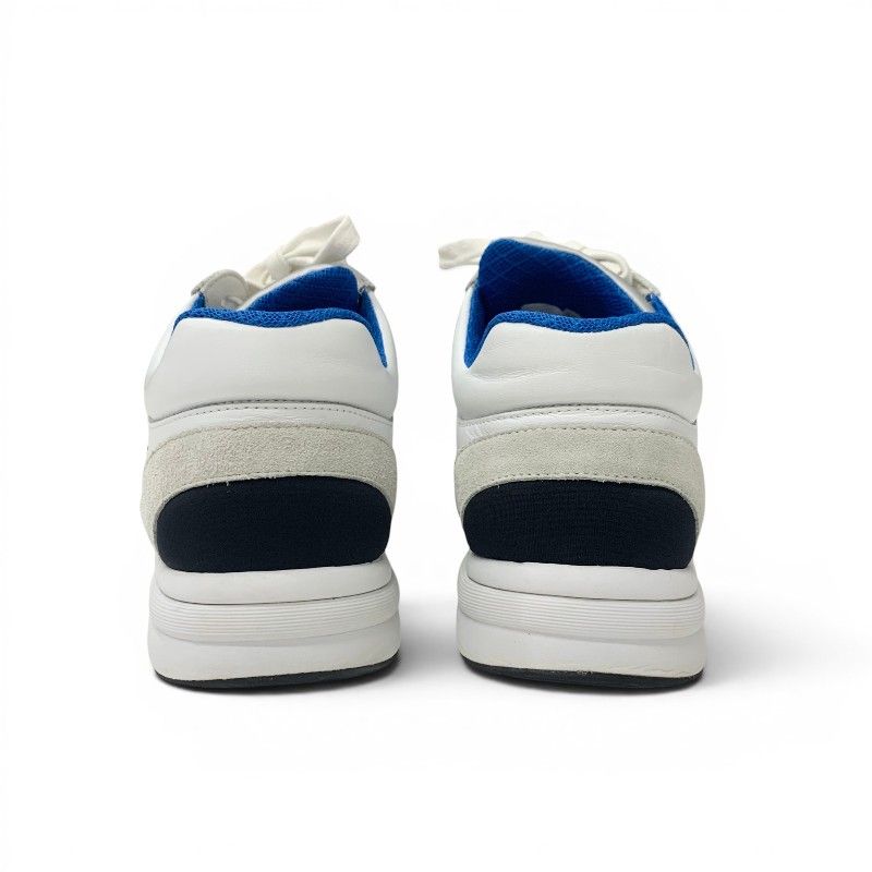 Chanel Sneakers Leather Fabric Suede White Black Blue CC Logo — view 5