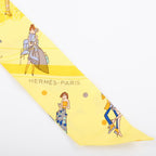 Hermes Scarf Twilly Scarves Yellow — view 3