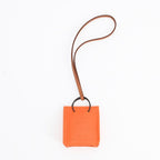 Hermes Charm Sac Orange Keychain — view 4