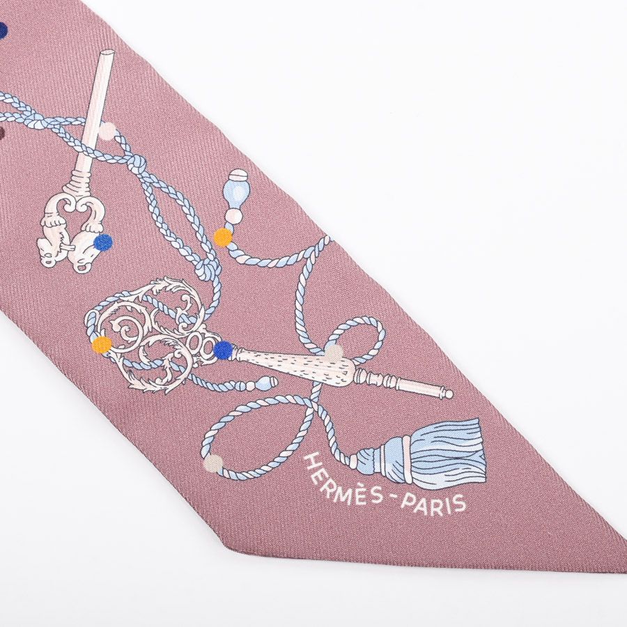 Hermes Scarf Twilly Scarves Brown — view 3